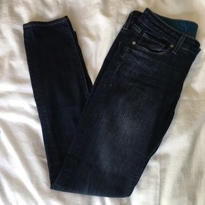 Paige Skyline Skinny Ankle Peg dark wash jeans EUC
